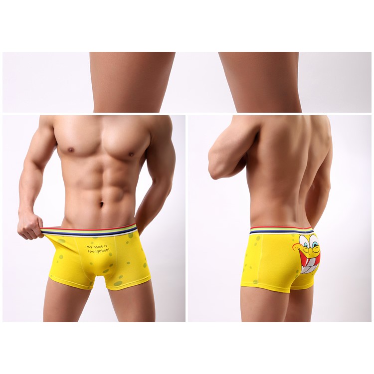 Bộ 2 quần lót nam BOXER hoạt hình cao cấp 💥 FREESHIP 💥 Quần lót cotton nam hoạt hình Boxer co giãn tự nhiên