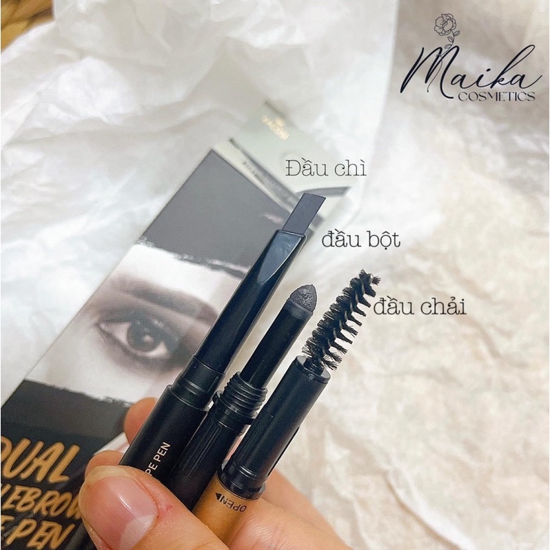 Chì Kẻ Mày 3 Đầu Vacosi Dual Eyebrow Shape Pen