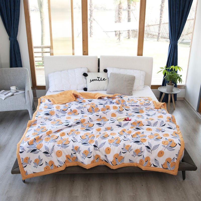 Air Condition Quilt Cool in Summer Chăn đôi đơn ký túc xá cho trẻ em và sơ sinh có thể giặt bằng máy, thân thiện với da