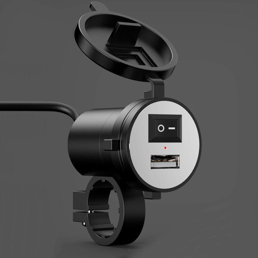 Bộ Sạc Điện Thoại Gắn Tay Lái Xe Máy 12V Kèm Cổng USB Tiện Dụng