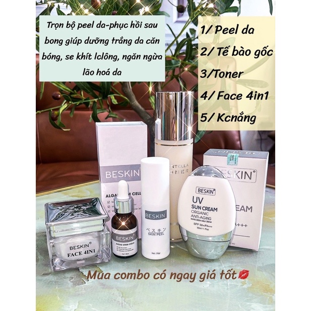Combo bộ sản phẩm chăm sóc da toàn diện serum mụn, nám, thay da sinh học