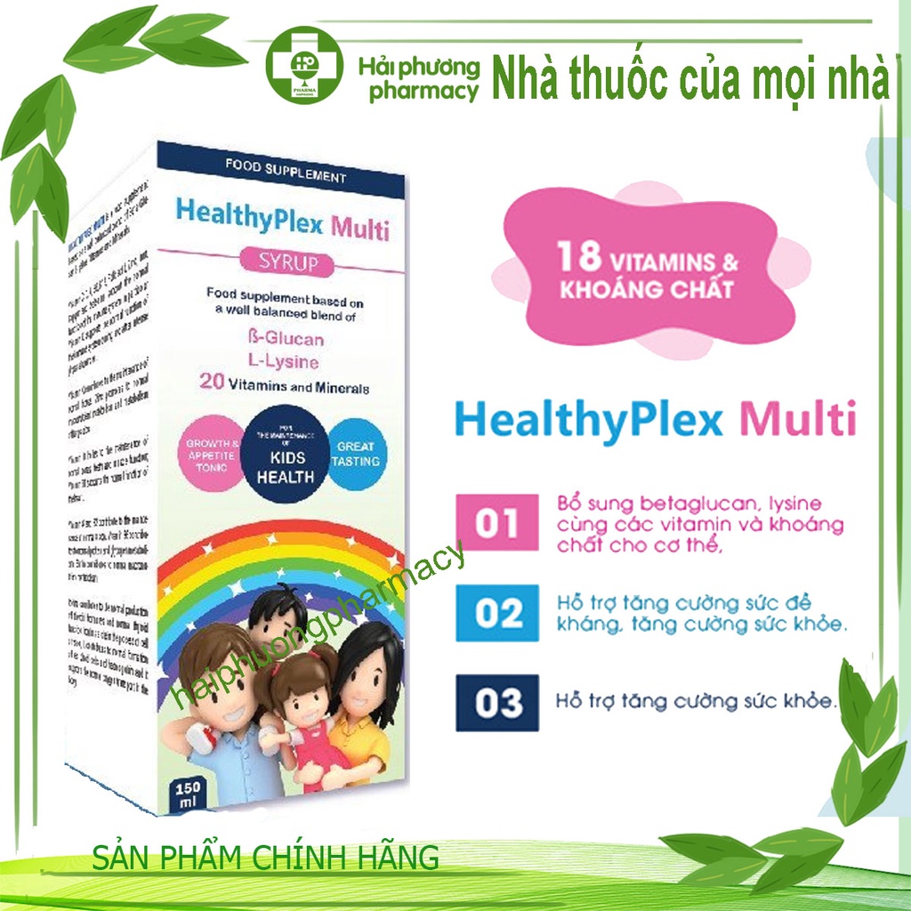 HealthyPlex Multi - Bổ sung các Vitamin và khoáng chất cho trẻ khỏe mạnh và thông minh vượt trội 150ml  ( Ý )