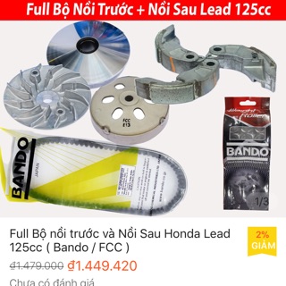 Bộ côn Honda lead 125 / bộ nồi lead 125 chính hãng
