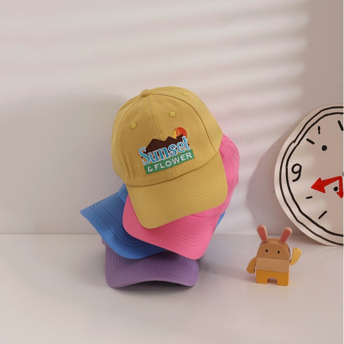 Nón Kết Thêu Chữ Nhiều Màu Sắc Phong Cách Hàn Quốc Thời Trang Đi Biển Cho Bé