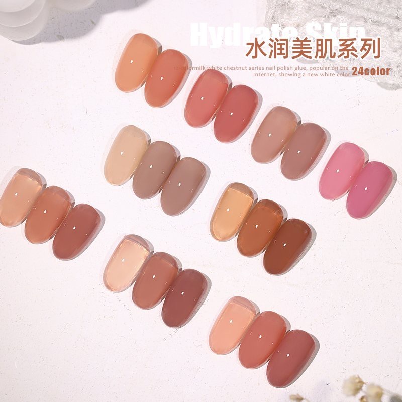 Sơn Gel UV, Sơn móng tay chuỗi thạch 24 màu  Mã D