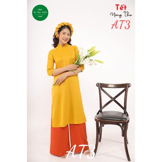 [Mã AT3] Áo Dài Lụa Tây Thi Vàng
