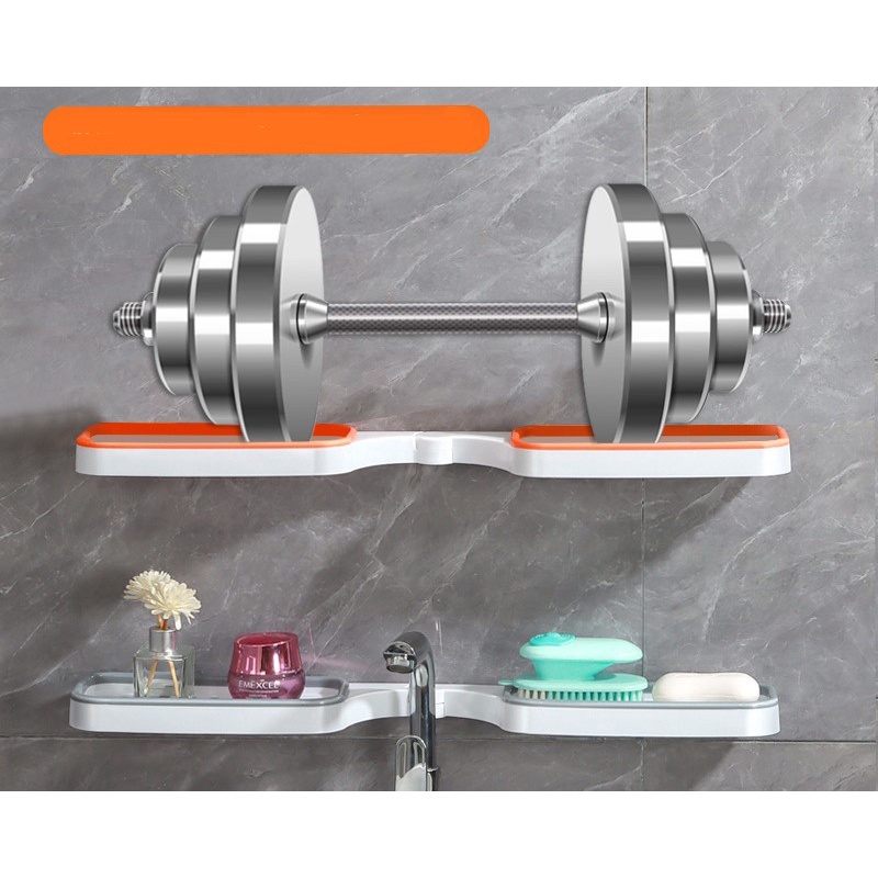 Kệ góc để dầu gội, sữa tắm, đồ nhà tắm dán tường gập 90 độ, 180 độ thông minh