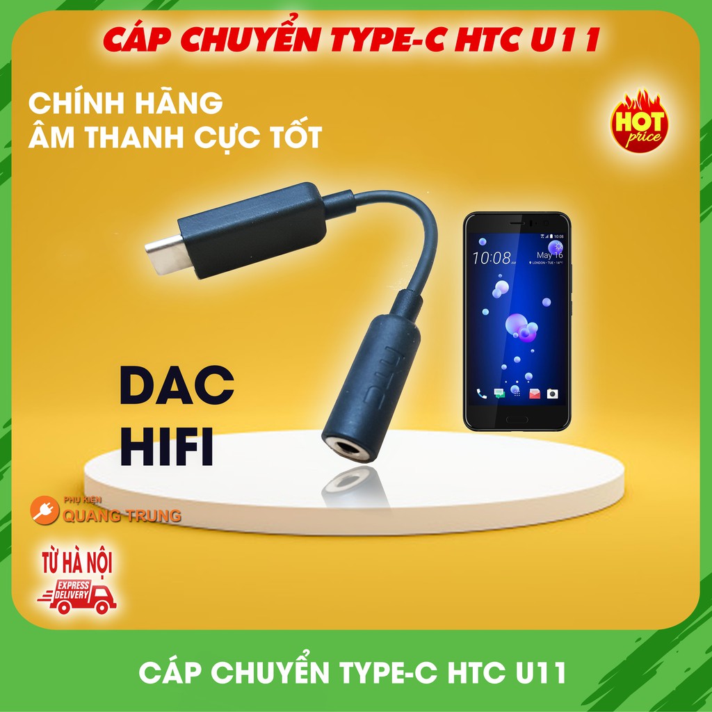 Cáp chuyển typeC HTC chính hãng,jack chuyển dành cho HTC U11,U12,U12plus,Google pixel