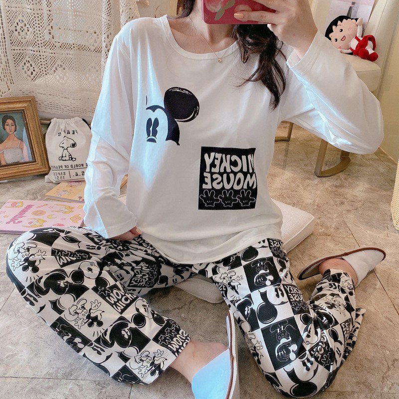 Bộ Ngủ Dài Tay họa tiết dễ thương BD04 | BigBuy360 - bigbuy360.vn