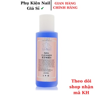 Nước lau gel Li-nail chính hãng (200ml) có mùi thơm - cồn lau gel chuyên dụng cho dân làm móng