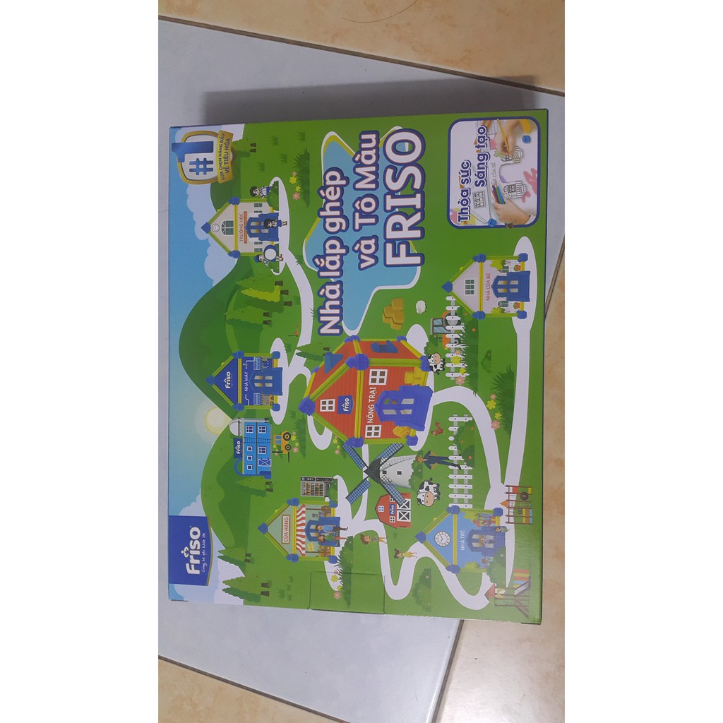 Đồ chơi nhà lắp ghép và tô màu Friso COMBO 3 cái