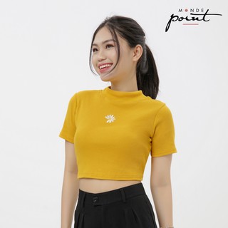 Áo T-Shirt Thun croptop Monde Point MPWA07101110 Màu Vàng
