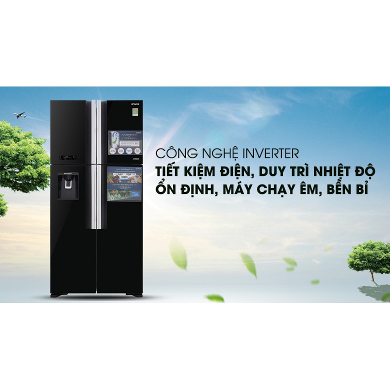 Tủ lạnh Hitachi Inverter 540 lít R-FW690PGV7 GBK