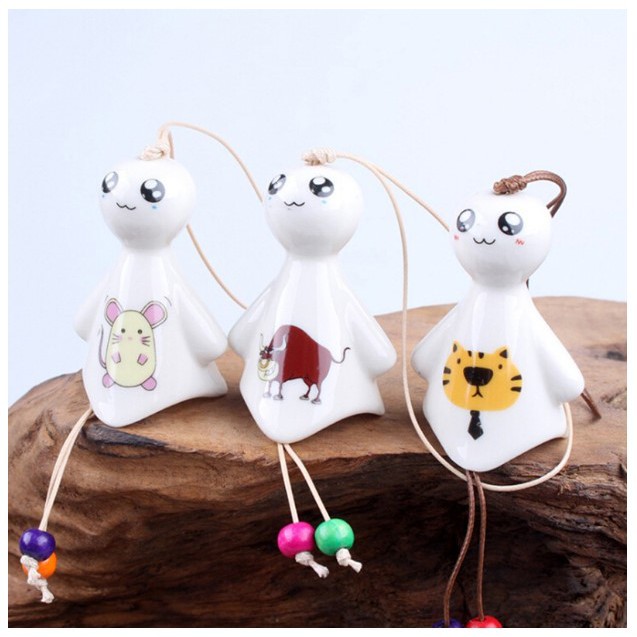 Chuông gió Bé Ma bằng gốm treo trang trí (1 cái)