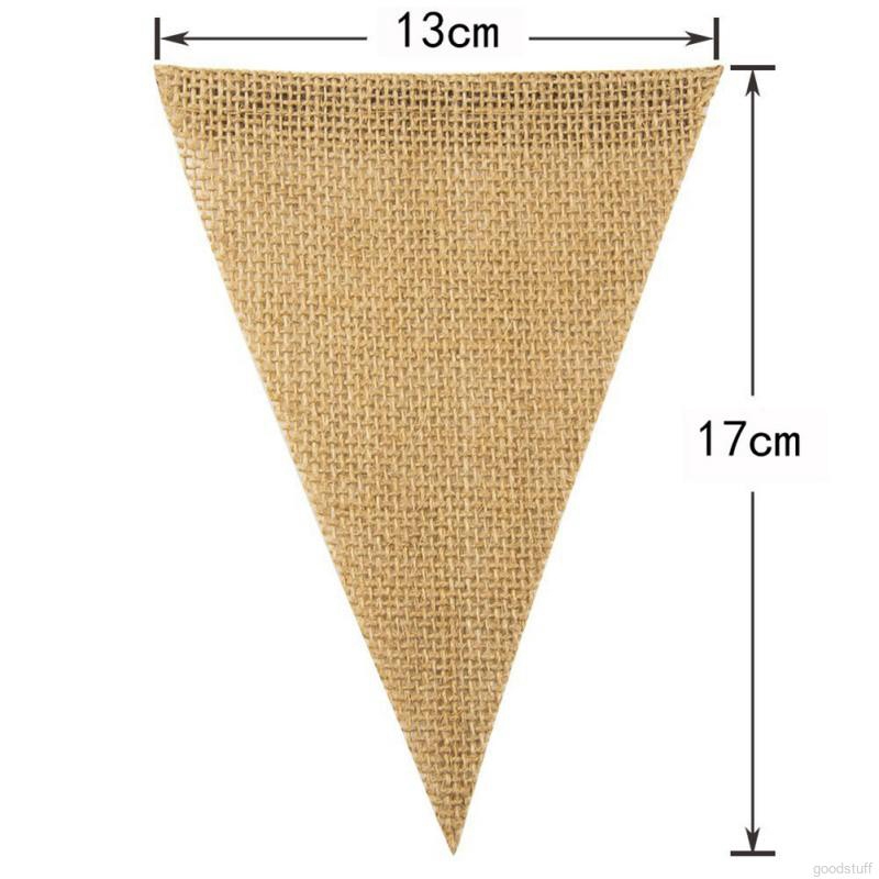 Christmas wedding party decoration 13 pieces of linen triangle flag