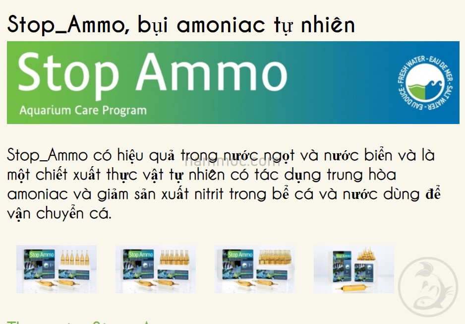 PRODIBIO - Stop Ammo | Khử Độc Và Chống Sốc | Khử Amoniac - Hạn Chế Nitrit - Tránh Sốc Cá Khi Vận Chuyển