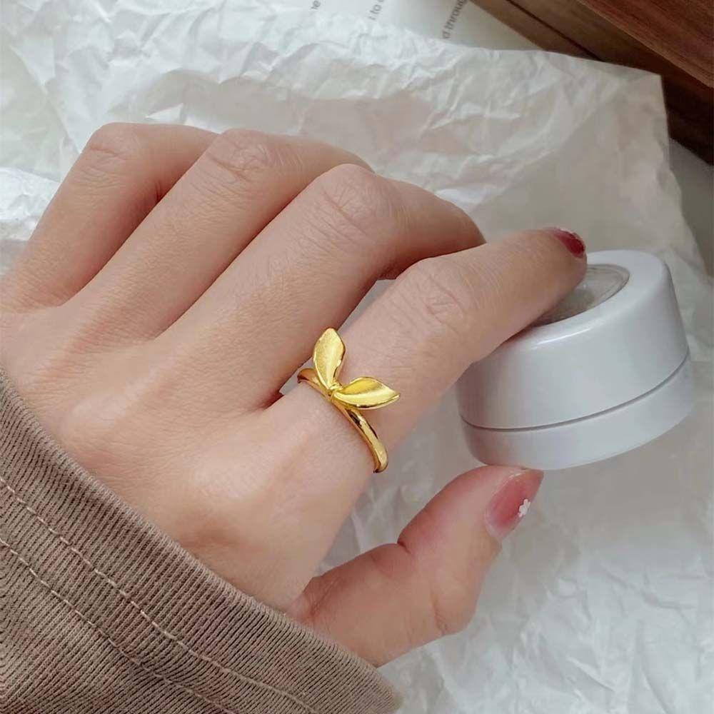 Nhẫn Đồng Dạng Hở Hình Nơ / Thỏ Màu Sắc Cổ Điển 1 Phong Cách Retro Thích Hợp Làm Quà Valentine