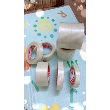 [băng keo caro] băng dính sợi thuỷ tinh chất lượng cao đủ kích thước 5cm 2,5cm 2cm dài 50-25m