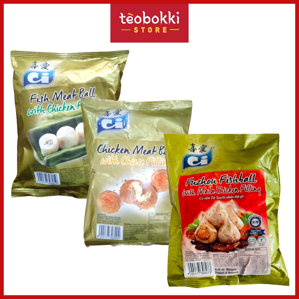 [SHIP HCM] Viên thả lẩu Ci 200g (gà viên xúc xích, gà viên phô mai, cá viên Tứ Xuyên,...)