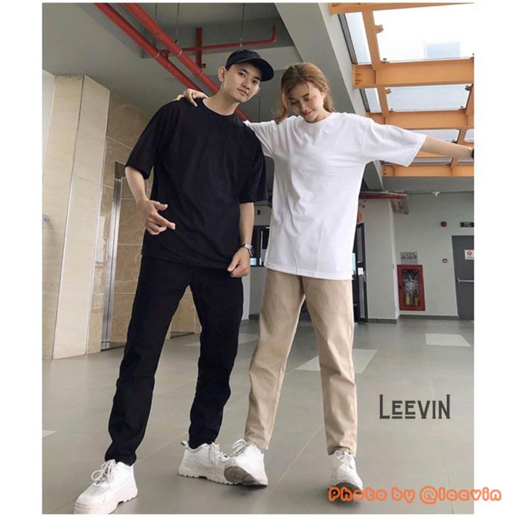 Quần Baggy Nữ Kaki Ống Suông UNISEX vải co dãn - Kiểu quần kaki nữ mềm form dáng đứng Leevin Store 2021