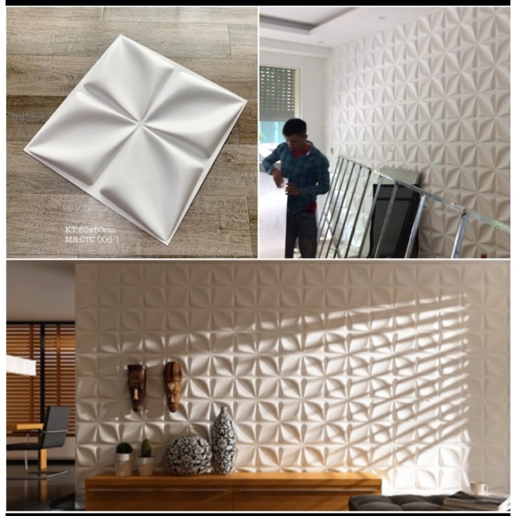 Tấm nhựa ốp tường PVC 3D .