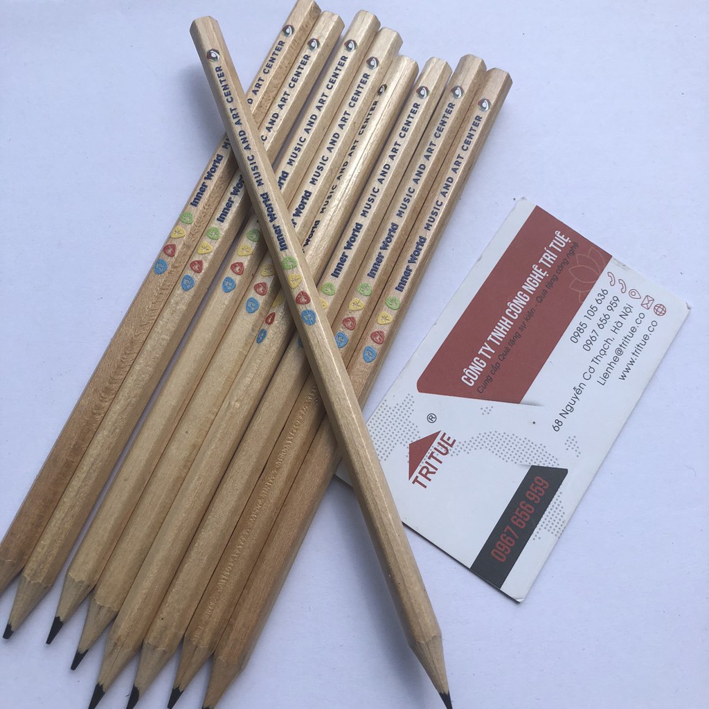 In Ấn Bút Chì Theo Yêu Cầu Tại Hà Nội - Đặt Bút Chì In Ấn Logo Nhiều Màu Theo Yêu Cầu.