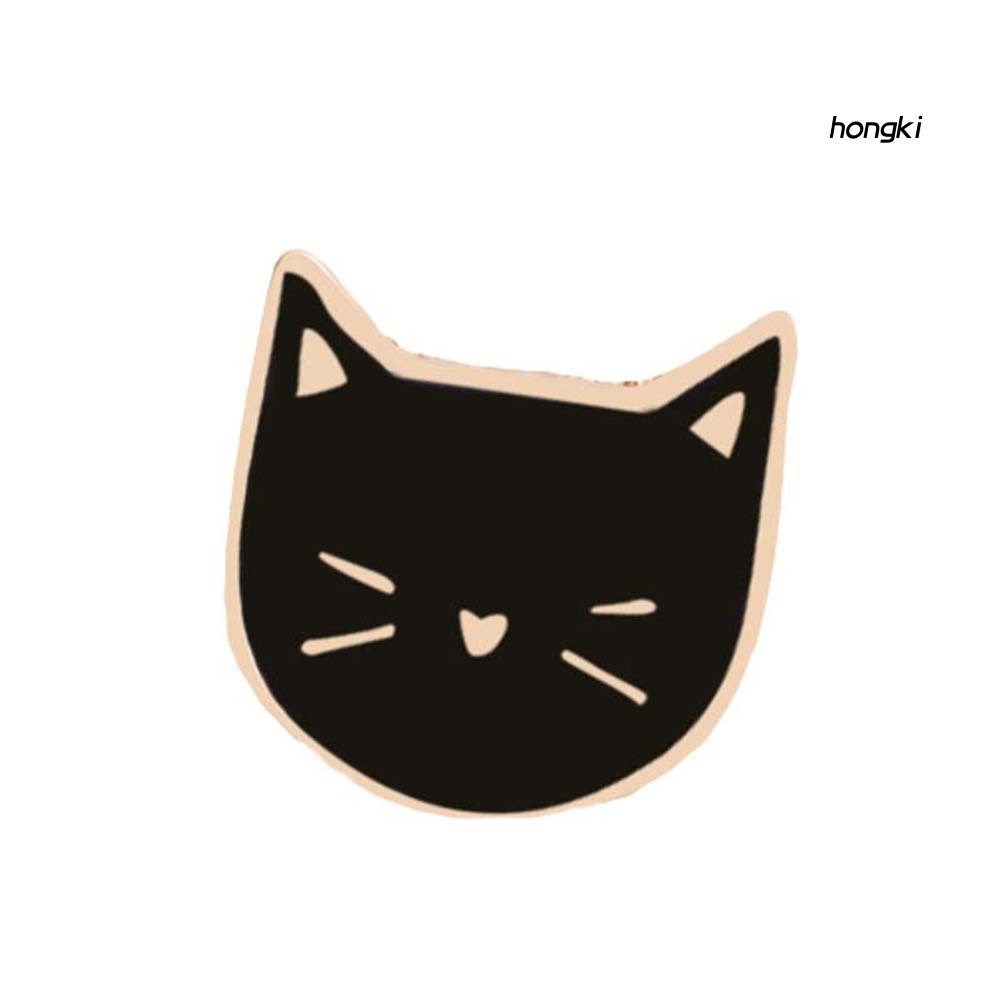 Bộ 2 Ghim Cài Áo Unisex Thiết Kế Hình Chú Mèo Xinh Xắn