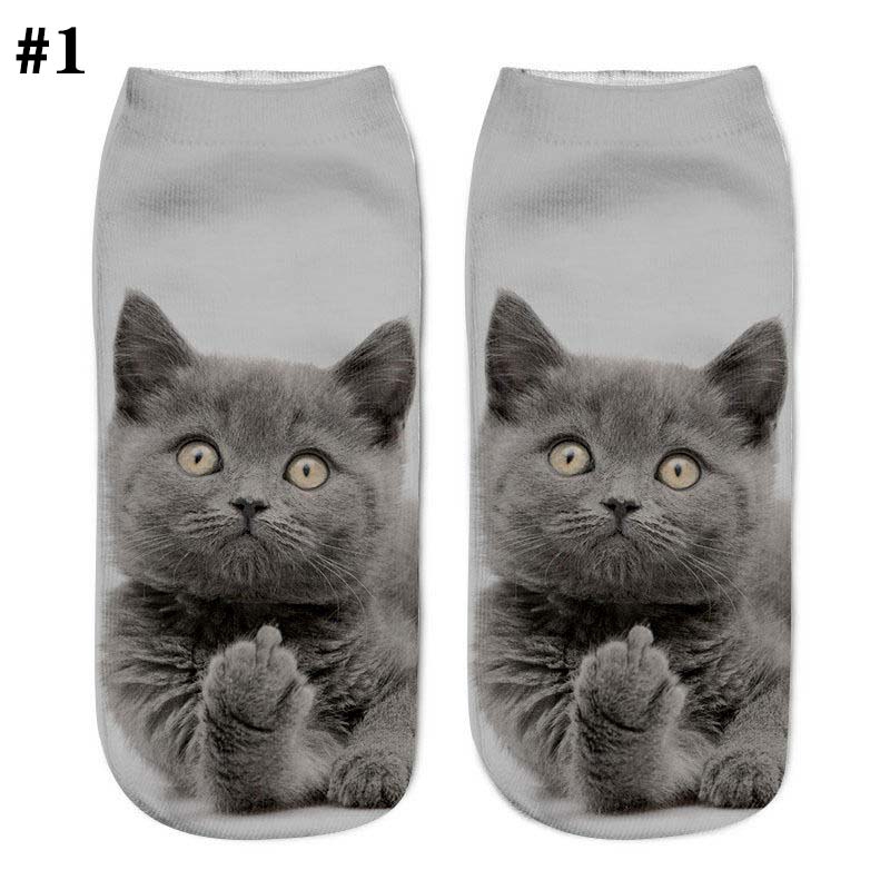 Fashion Funny Girls Women Casual Socks 3D cute Animal Ankle Short