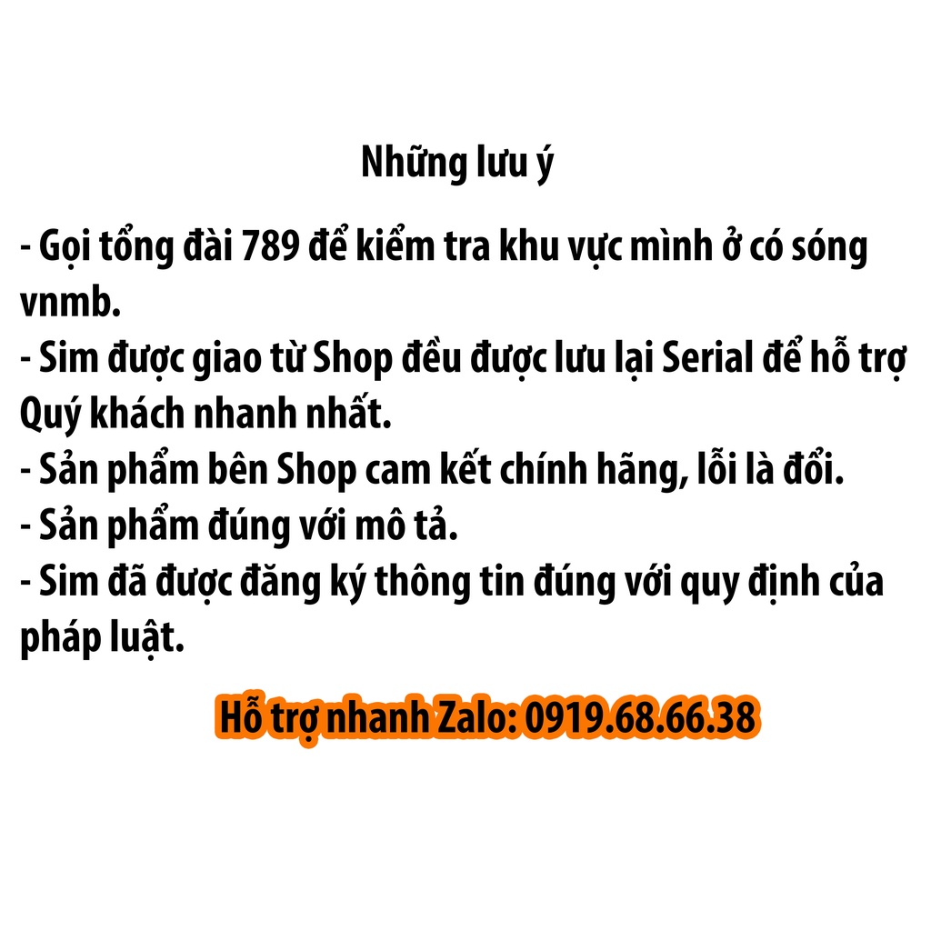 Phôi sim trắng 4G Vietnamobile tự thay tự chọn số đăng ký