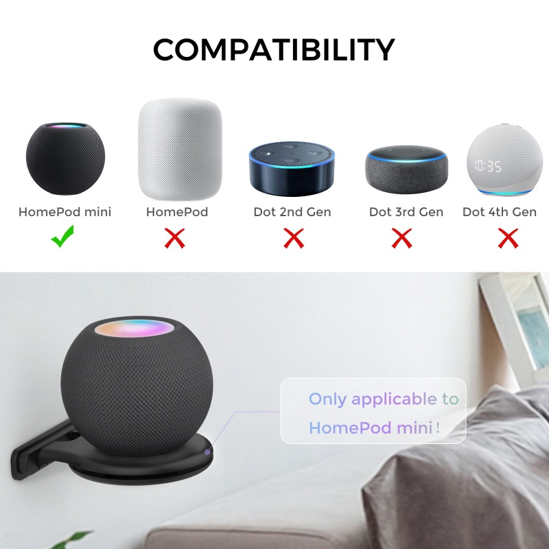 Giá Đỡ Loa Gắn Tường Mini Thông Minh Có Thể Tháo Rời Cho Loa HomePod