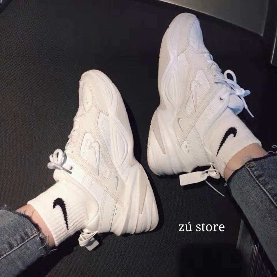 VỚ UNISEX THỂ THAO CỔ CAO TRẮNG ĐEN