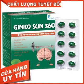 GINKO SUN 360 – Hỗ trợ hoạt huyết dưỡng não, giảm nguy cơ tai biến
