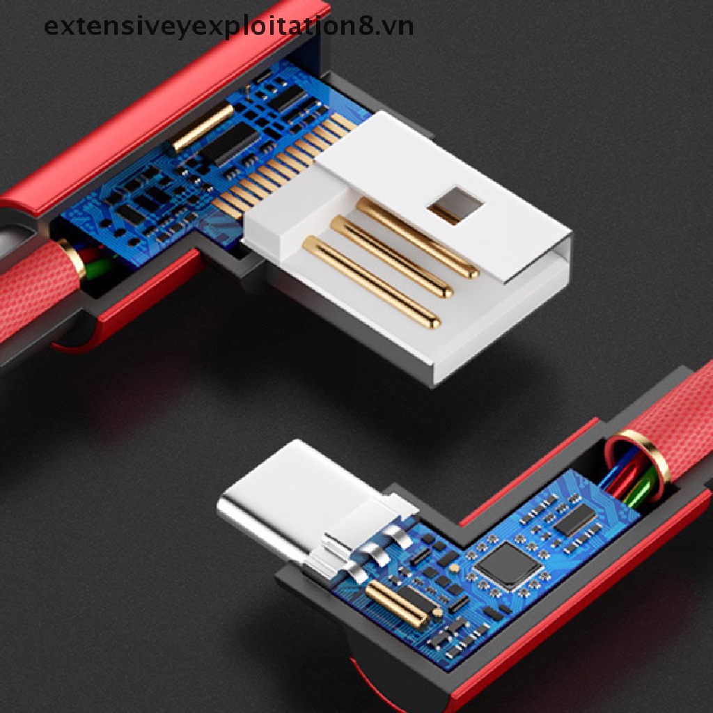 Dây cáp sạc / truyền dữ liệu đầu USB góc phải 90 độ thích hợp cho IOS / Micro USB