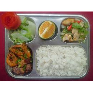 (PHÁ GIÁ) KHAY CƠM INOX 5 NGĂN CAO CẤP