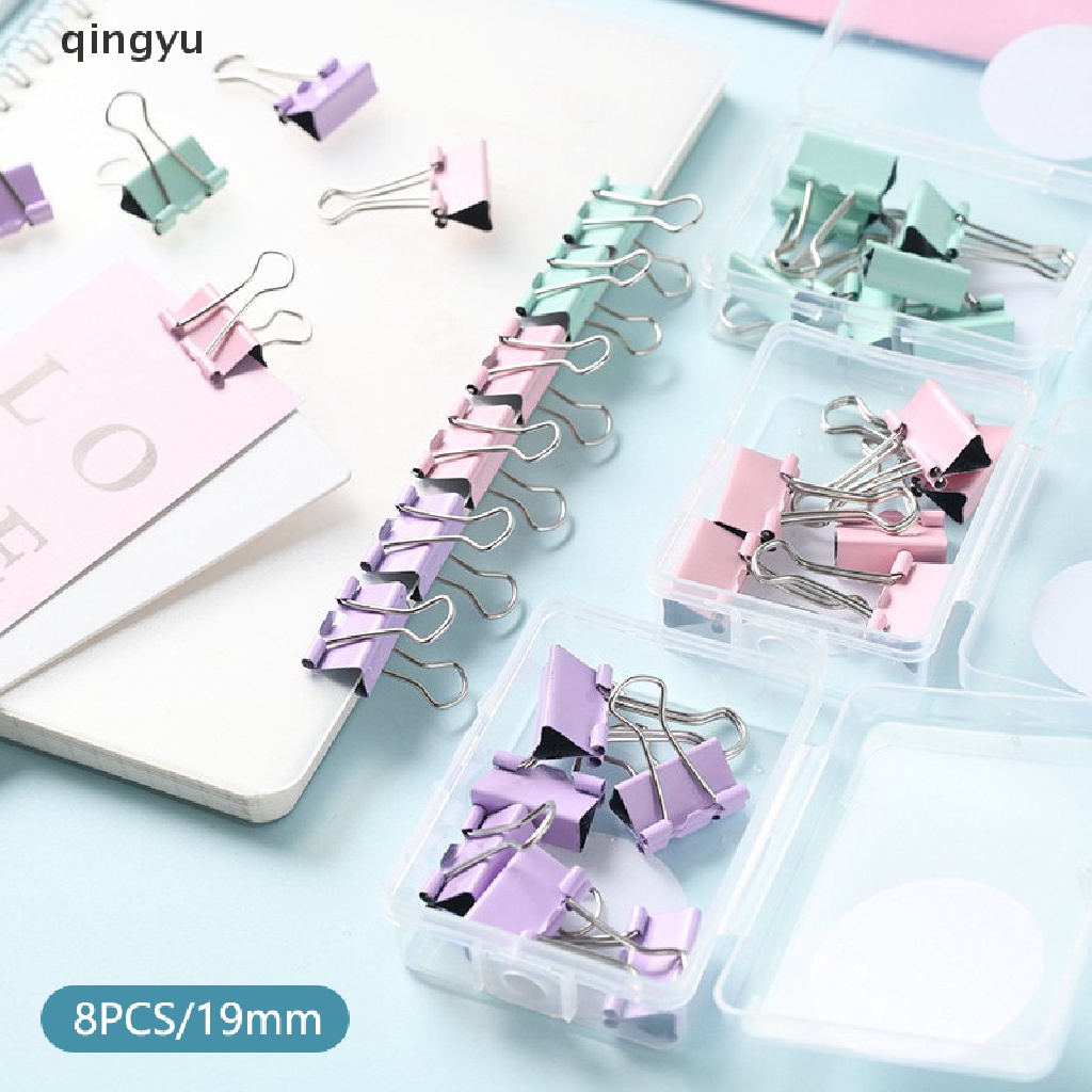 Set 8 Kẹp Đuôi Dài Màu Macaron Dễ Thương Đa Ứng Dụng