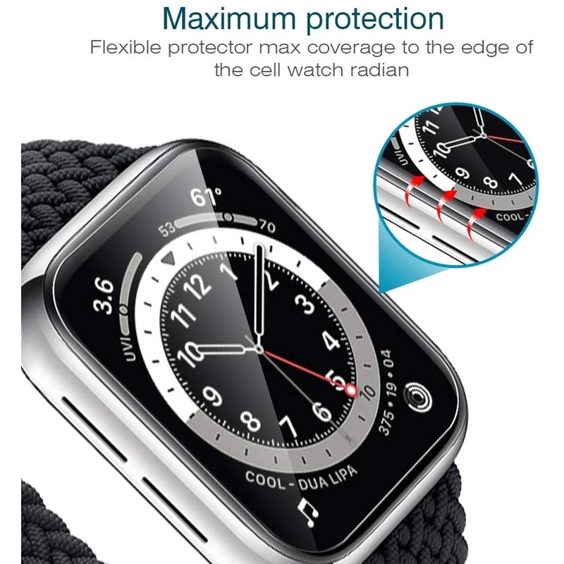 Miếng Dán TPU Trong Suốt Bảo Vệ Mặt Đồng Hồ Apple Watch Series 7 / 6 / 5 / 4