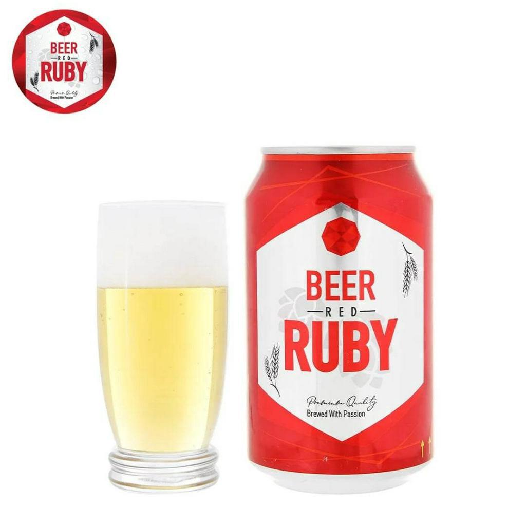 Thùng 24 lon bia Ruby đỏ 330ml