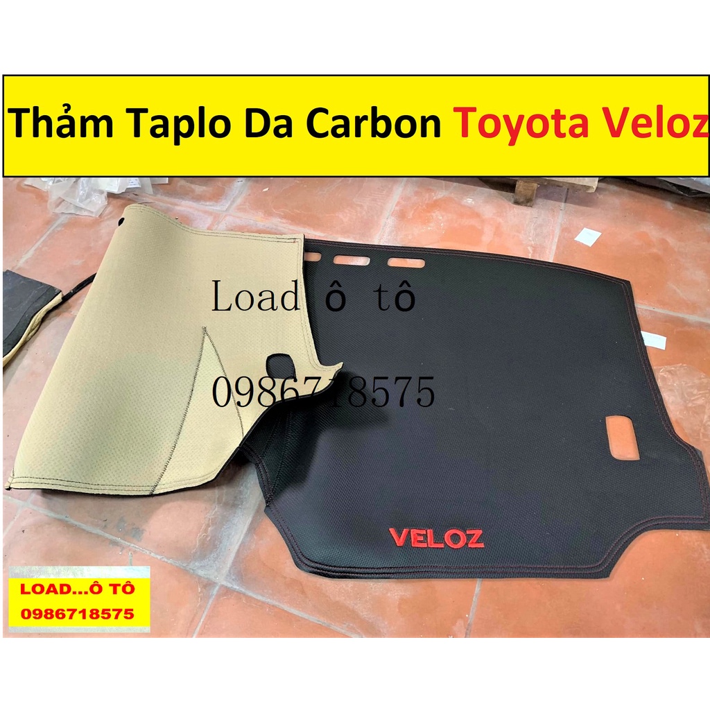 Thảm Taplo Da Carbon Xe Toyota Veloz 2022-23 Cao Cấp Nhất Thị Trường