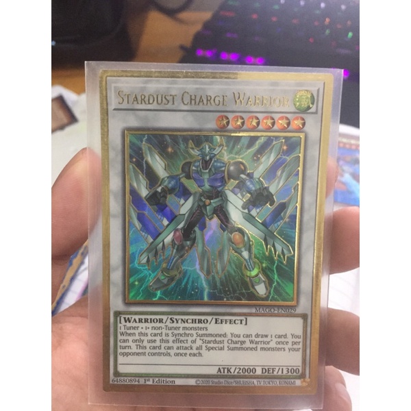 Thẻ bài Yugioh Stardust Charge Warrior - Gold