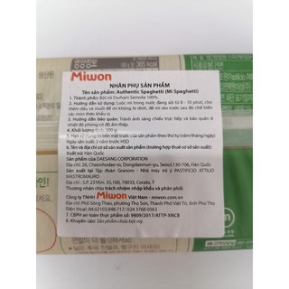 Mì Spaghetti Miwon 500g