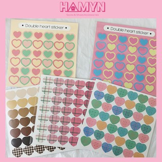Nhãn Dán Sticker Hình Trái Tim Dễ Thương Để Trang Trí Bullet Journal Sổ Tay Planner A15 - HAMYN