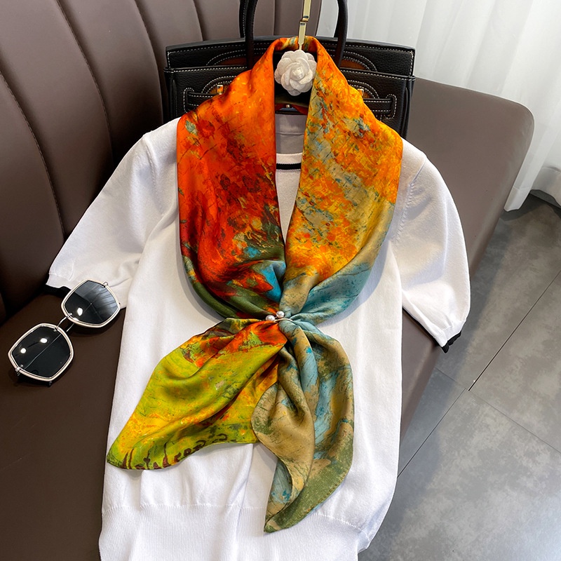 Khăn Turban Vuông 90x90cm In Họa Tiết Thời Trang WJ1006-211