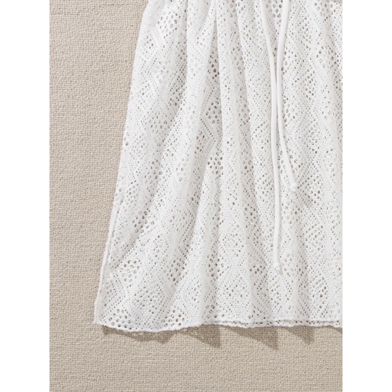 Áo Lưới Mặc Ngoài Bikini Sexy Xanh Trắng