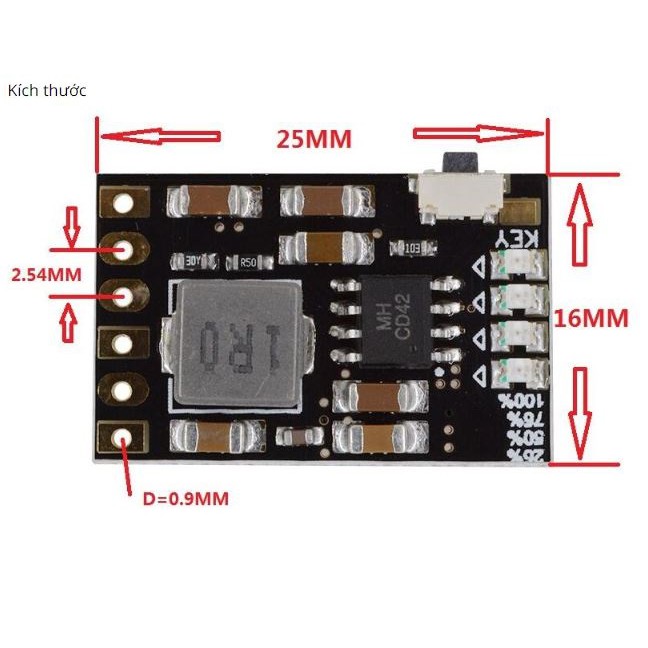 Mạch Sạc Xả Pin 1S 5V2A SX-0502-1S