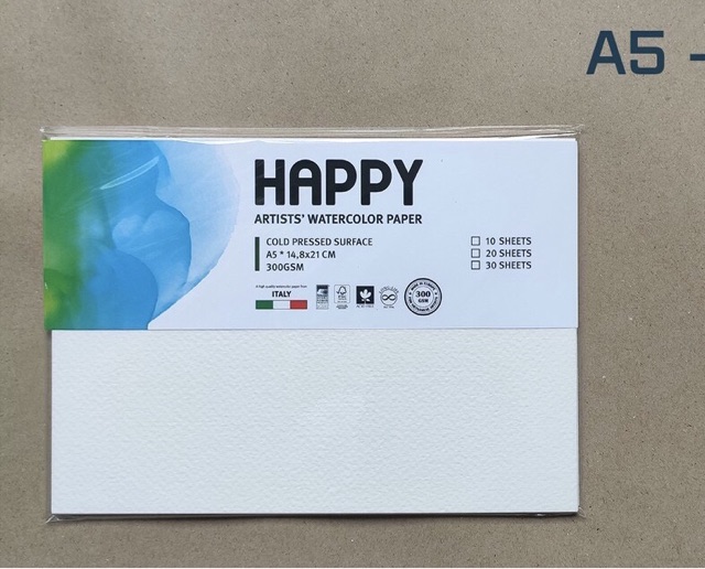 GIẤY/SỔ VẼ MÀU NƯỚC CHUYÊN NGHIỆP HAPPY