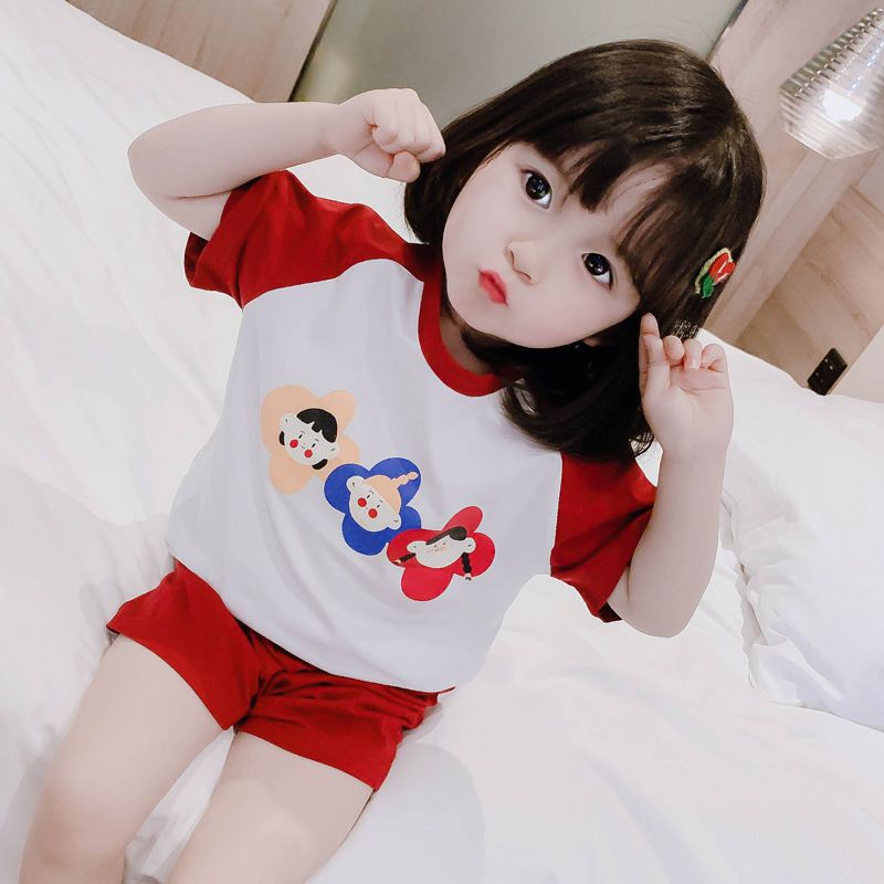 Bộ Cộc Tay Bé Gái 8-18kg Chất Coton Siêu Mềm Mát hàng Minky Mom Quần Áo Trẻ Em Hè 2021-6