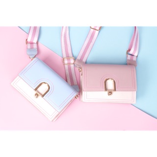 Túi hồng xanh dây bản to