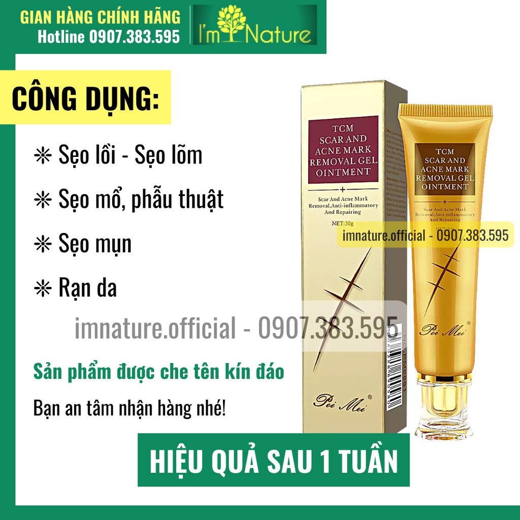 Kem Sẹo Peimei - Giảm Sẹo Và Rạn Da Hiệu Quả Sau 1 Tuần 30gr