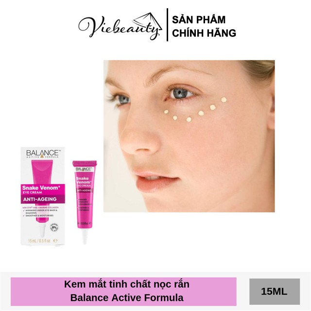 Kem Dưỡng Mắt Nọc Rắn Balance Giúp Giảm Thâm Và Tái Tạo Vùng Da Mắt Active Formula Snake Venom 15ml - Khongcoson | BigBuy360 - bigbuy360.vn