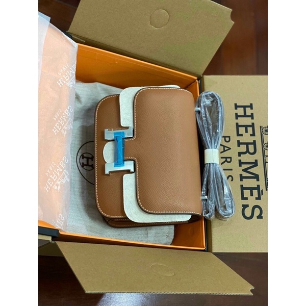 HERMES CONSTANCE  MINIDA Epsom SIZE 18 CM TẶNG KÈM CHARM NGỰA + KHĂN CUỐN TÚI FULLBOX VIP NAM CHÂM, BOX CATTON